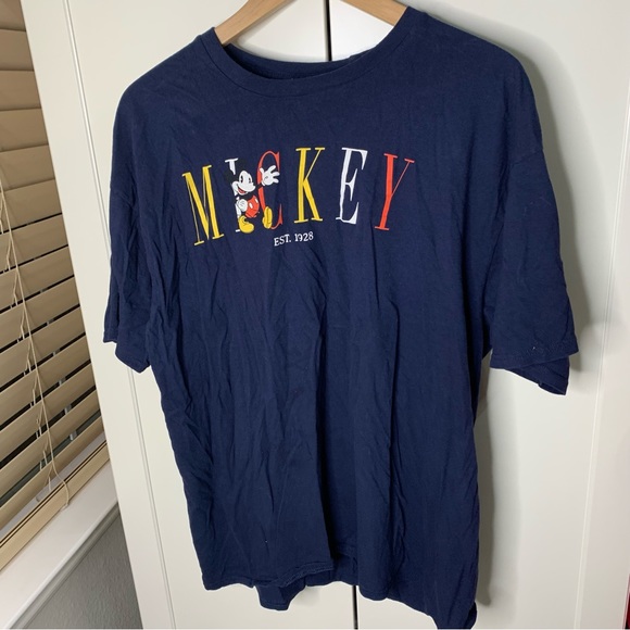Red Disney Mickey Mouse Graphic T-Shirt